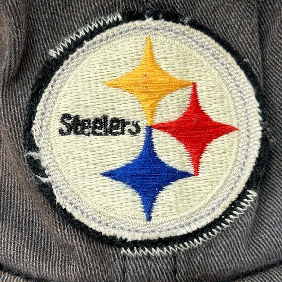 Distressed Pittsburgh Steelers Hat Cap Flex Fitted L/XL Black Old Orchard Beach - Picture 8 of 14